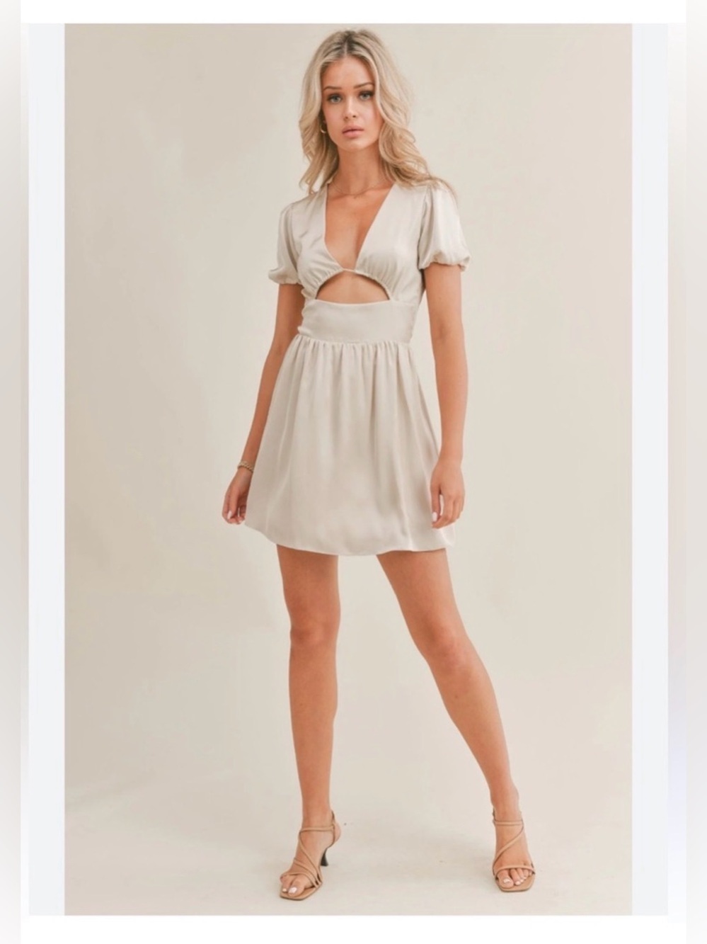 Sage The Label Satin Keyhole Dress, Size Large